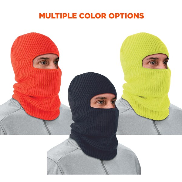 Ergodyne Orange Balaclava - 2-Layer Rib Knit 6829 | Zoro
